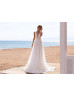 Beaded Ivory Lace Tulle V Back Fashionable Wedding Dress